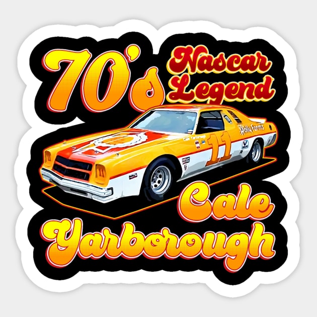 Cale Yarborough 70S Retro Sticker by Erianna Bee